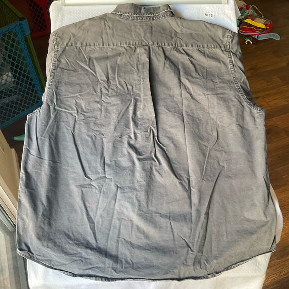 Roundtree & Yorke Men’s Long Sleeve Button Down Shirt size 2XL, Gray - Picture 8 of 10